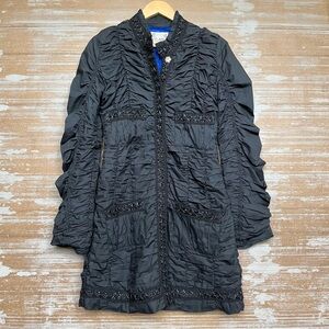 Johnny Was Black Ruched Women's Blazer